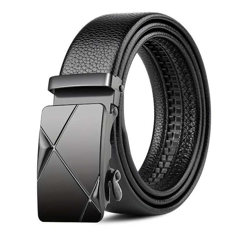 New Mens Belt Fashion Automatic Buckle Business Leather Belts For Men Jeans High Quality StrapX240914