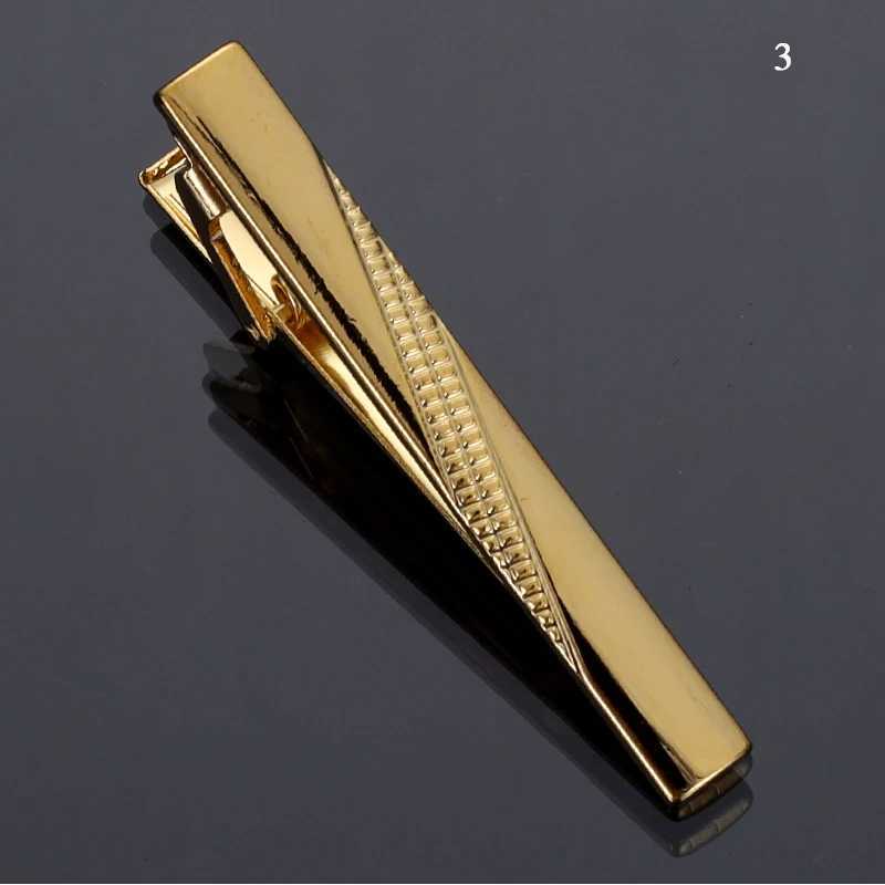 Men Jewelry Pin Clasp Necktie Clip Fashion New Hot-selling Metal Gold Tie Clip Business Formal Wear Groom Wedding DecorationX240914