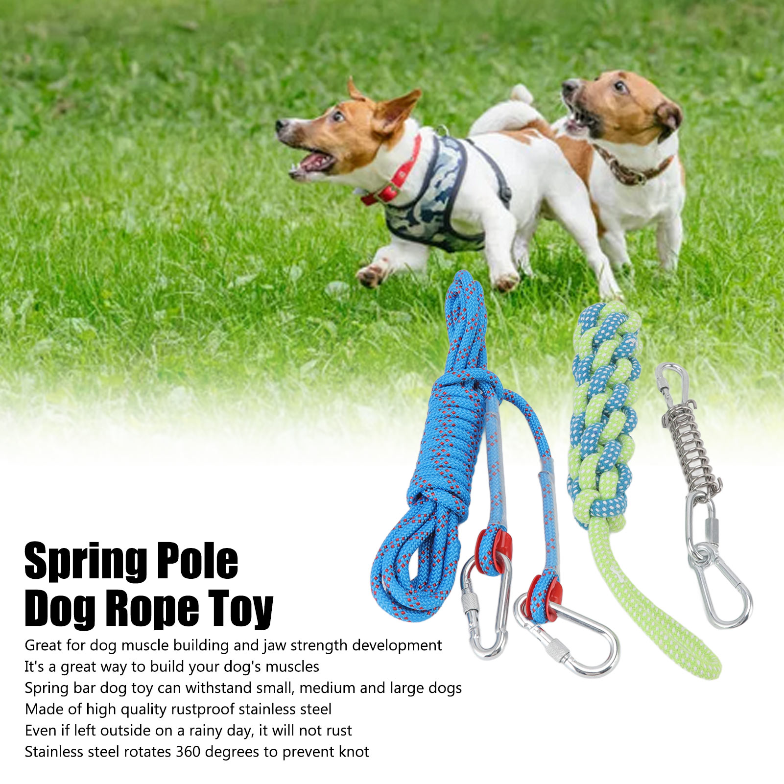 Pet Dog Toys For Large Small Dogs Toy Interactive Cotton Rope Spring Pole Toys For Dogs Accessories Toothbrush Chew Puppy Toy