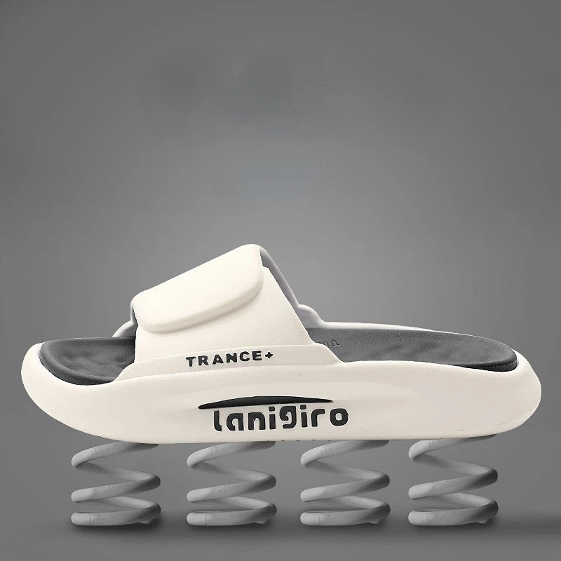 Men's Summer Pvc Soft Slippers Men Outdoor Thicken Anti-Slip Beach Sandals Couples Bathroom Homeslides Flip Flops 2023