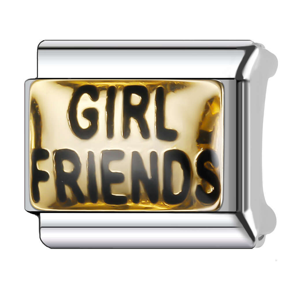 New Women's Gift friend Bead Italian Charms Links Bangle Beads Fit 9mm Stainless Steel Bracelet Making DIY For Women Fashion Jewelry