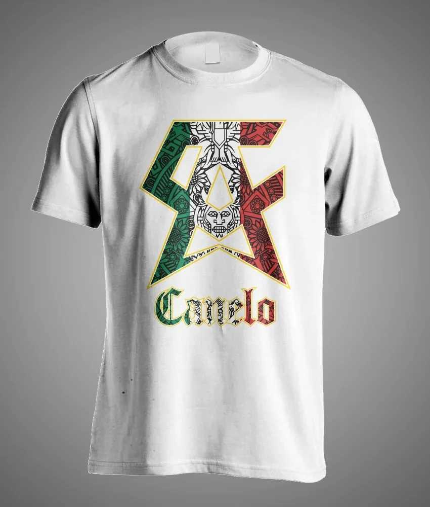 Summer Canelo Boxing Mexican Style Saul Alvarez Symbol O-Neck Cotton Short Sleeve Casual T-shirt CL240913