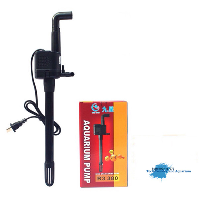 Submersible pump for aquarium multifunction water pump fish tank bomb oxygen fish tank mute filter pump R3 380
