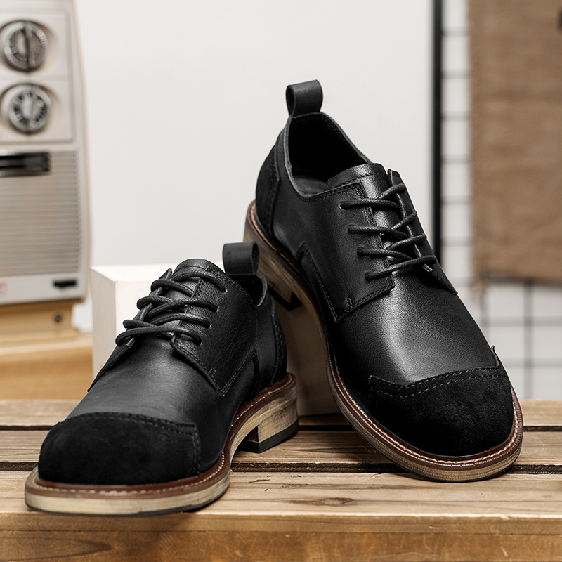 Genuine Leather Men Oxford Shoes Lace Up Outdoor Fashion Casual Shoes Luxury Brand Men Formal Dress Footwear Handmade Sneakers