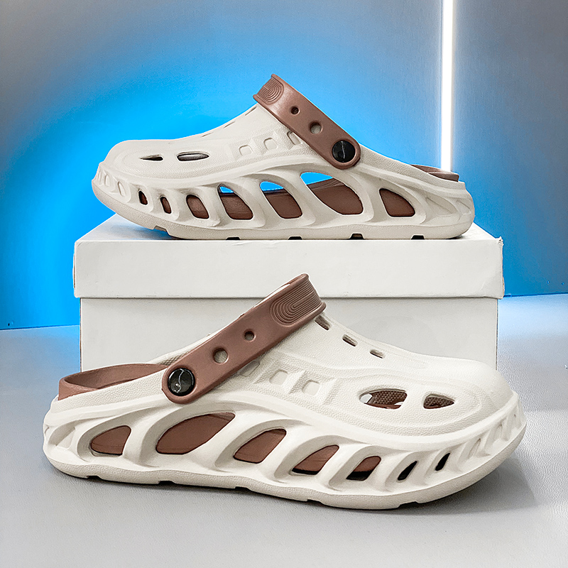 Fashion Men's Sandals Outdoor Slippers Beach Comfortable Slides Thick Soft Clogs Water Shoes Men Casual Shoes Men Beach Sandals
