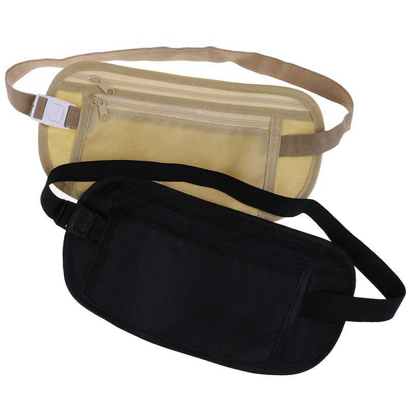 1 invisible thin travel waist bag passport waist bag hidden security wallet mens leisure bag Z250407