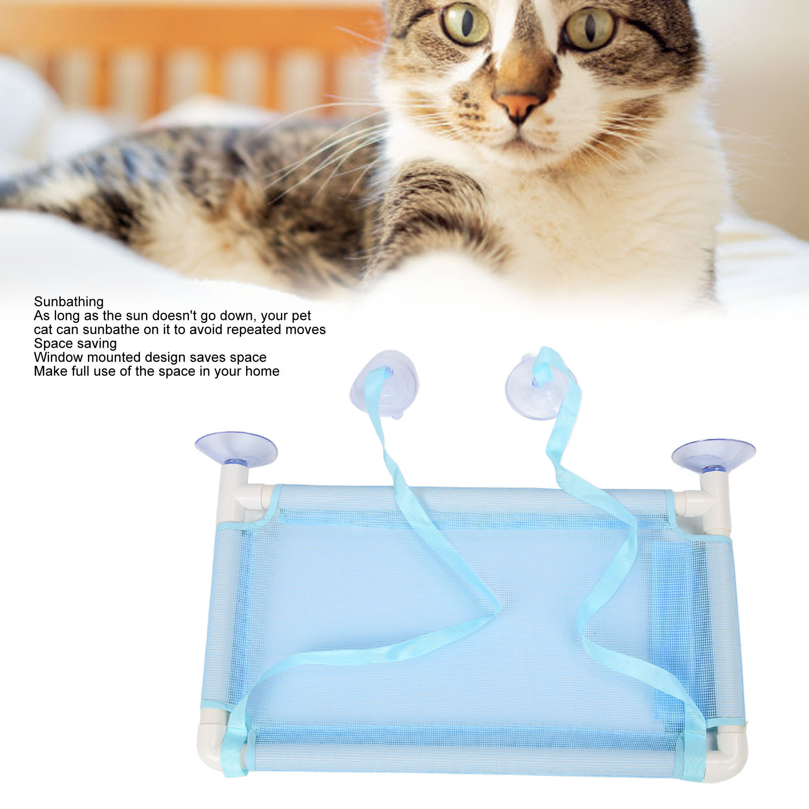 Cat Window Hammock With Suction Cups Space Saving Washable Window Mounted Cat Seat Bed For All Around Sunbath