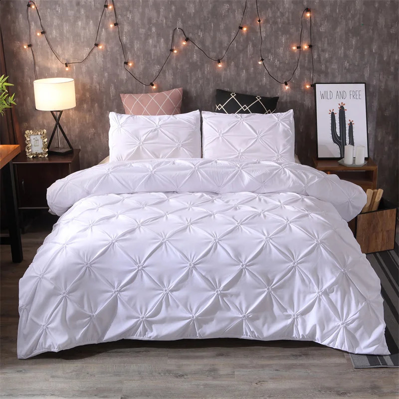 Queen Comforter Set 3piece set grey bedding with comfort down duvet cover and pillowcase 240913