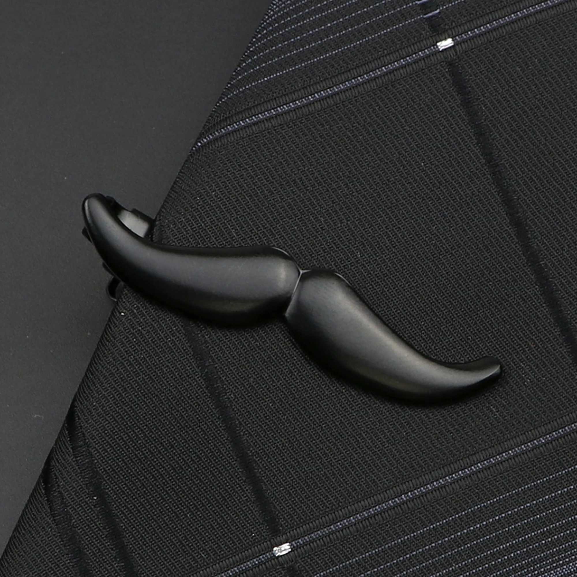 1PC Chrome Stainless Tie Clip For Men Pen Glasses Car Moustache Fork Spoon Shape Metal Necktie Clasp Wedding Party AccessoriesX240914