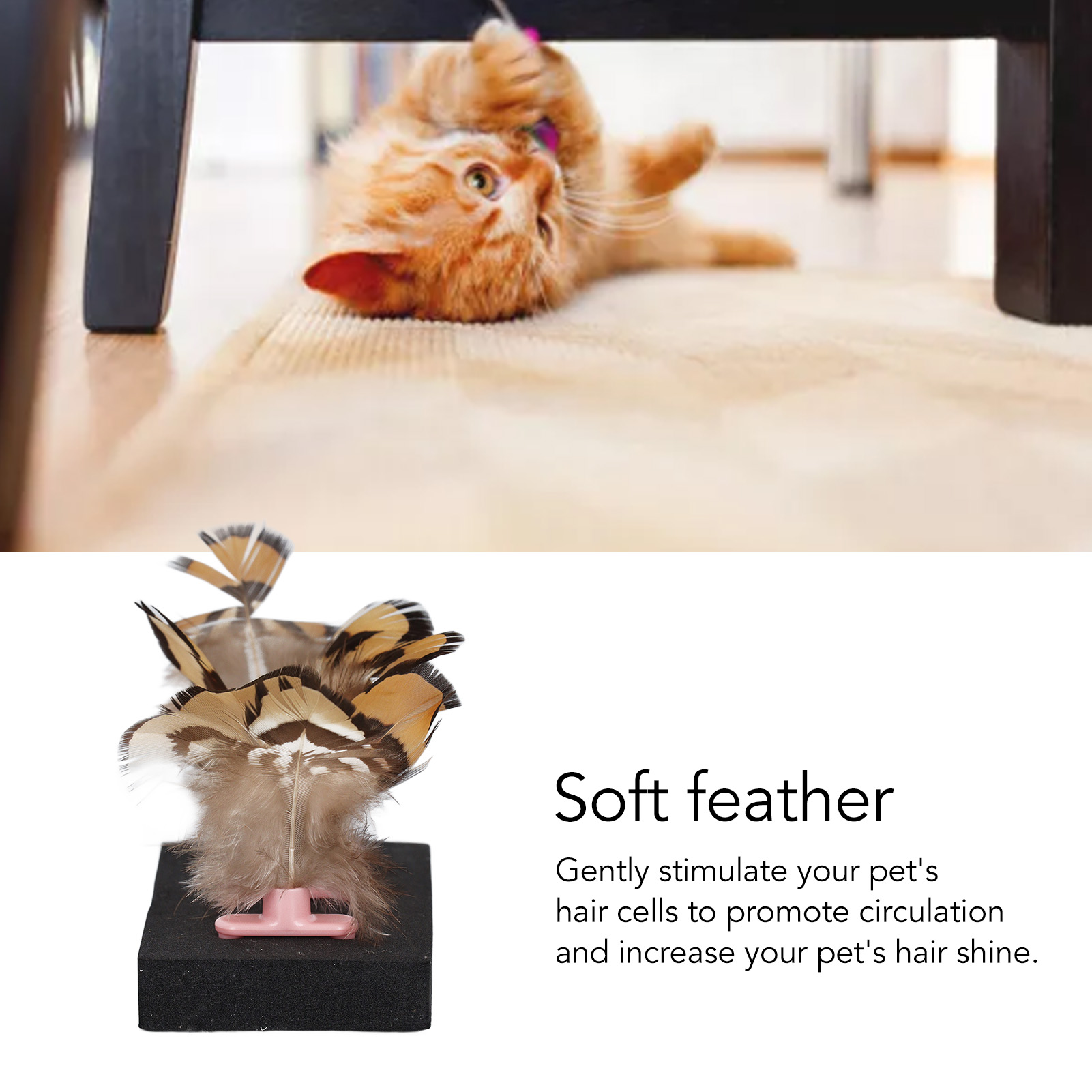 Interactive Feather Toy for Pet, Plastic Kitten Toy, Promote Circulation, Anxiety Reduction, Indoor and Outdoor, Roseate, 3PCs