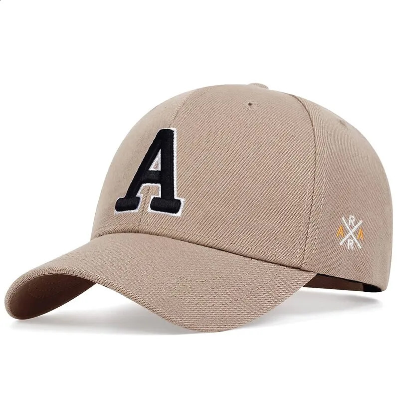 Unisex Simple Letter A Embroidery Baseball Caps Spring and Autumn Outdoor Adjustable Casual Hat Sunscreen 240906