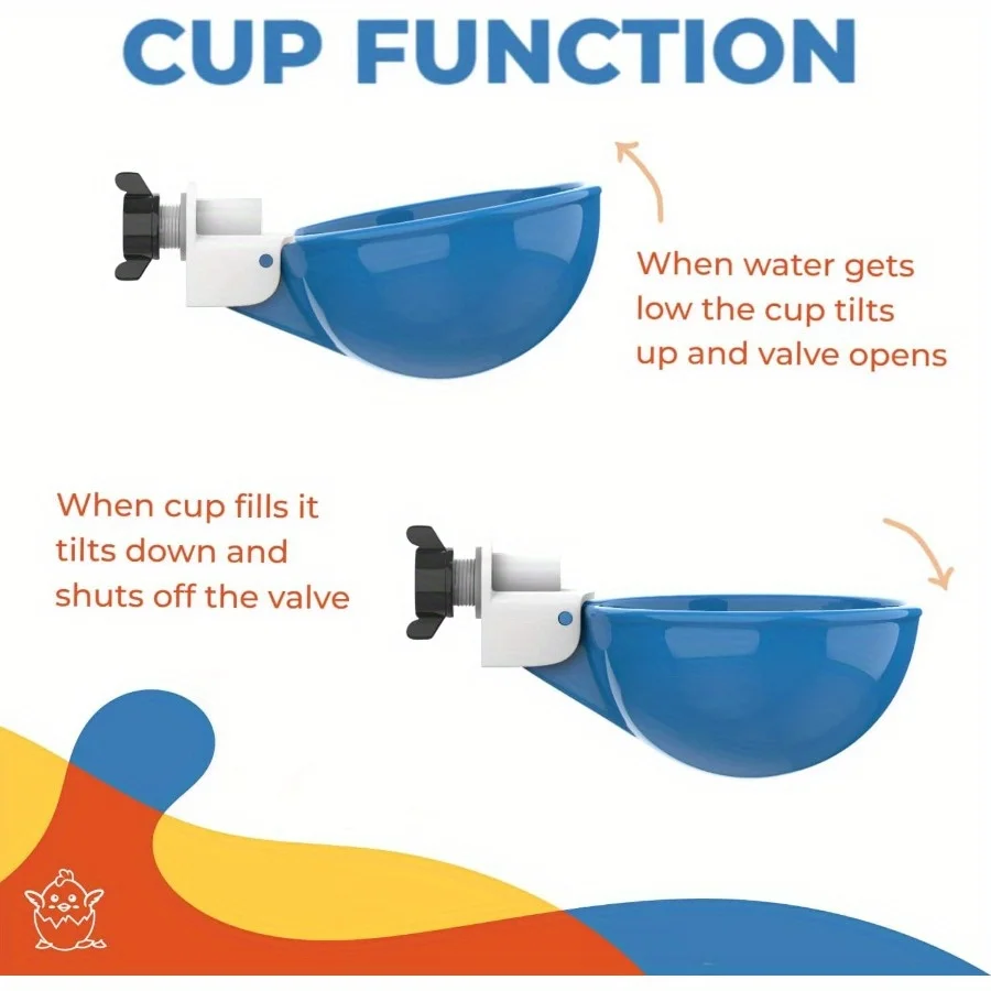 10Pcs Chicken Feeder Bird Water Dispenser Plastic Poultry Water Supply Device Automatic Chicken Drinker Bowl Duck Drinking Cup