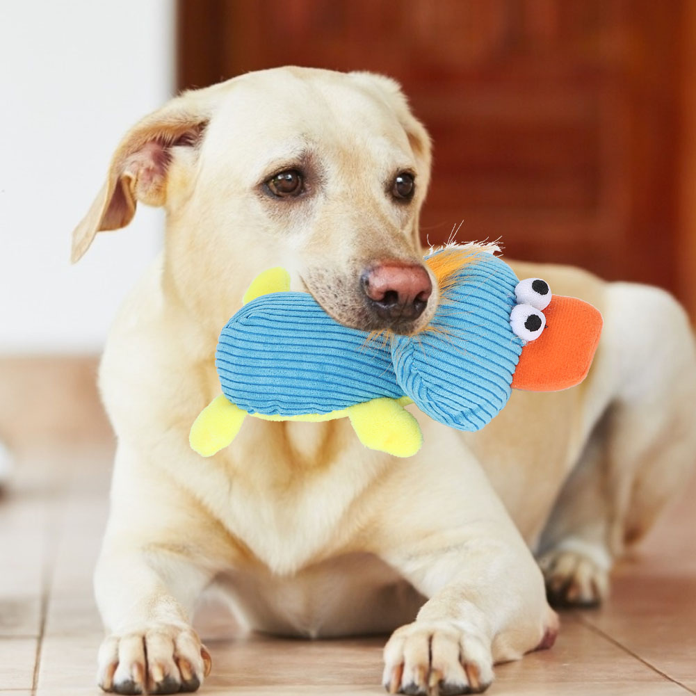 Squeak Chew Toy for Pet Dog, Duck, Monkey Sound Toys, Soft Plush, 2 PCs/Set