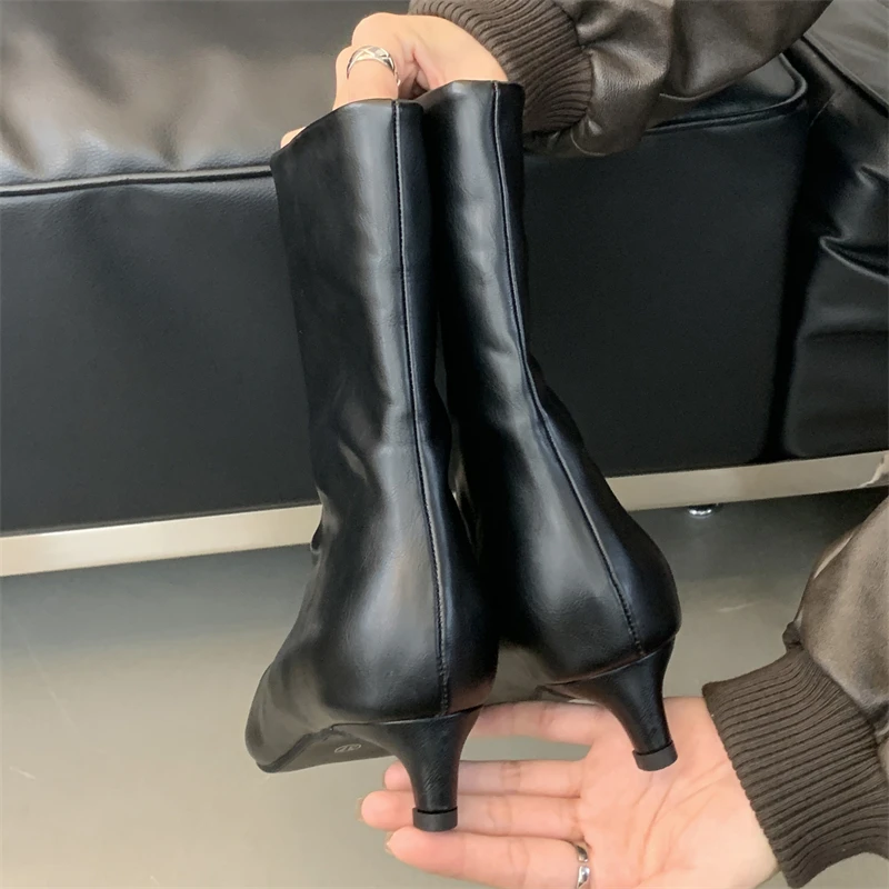 Eilyken Spring Autumn Pointed Toe Women Ankle Boots Thin Low Heels Ladies Shoes Casual Party Short Modern Botas Para Mujer ce3e