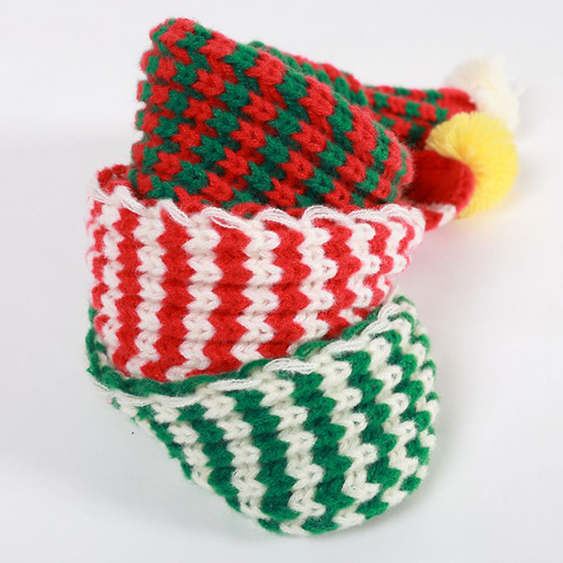 Christmas Dog Scarf Collar Winter Warm Knitted Pet Scarf New Year Pet Scarf for Small Medium Dog Teddy Chihuahua Dog Accessories