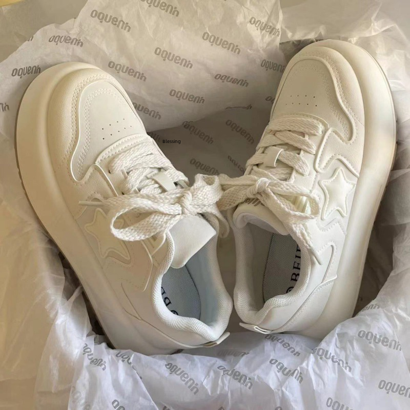 Thick Bottom Round Large Head Few Design Star Shoes Versatile Hong Kong Style High Street Casual Bread 4 b414f