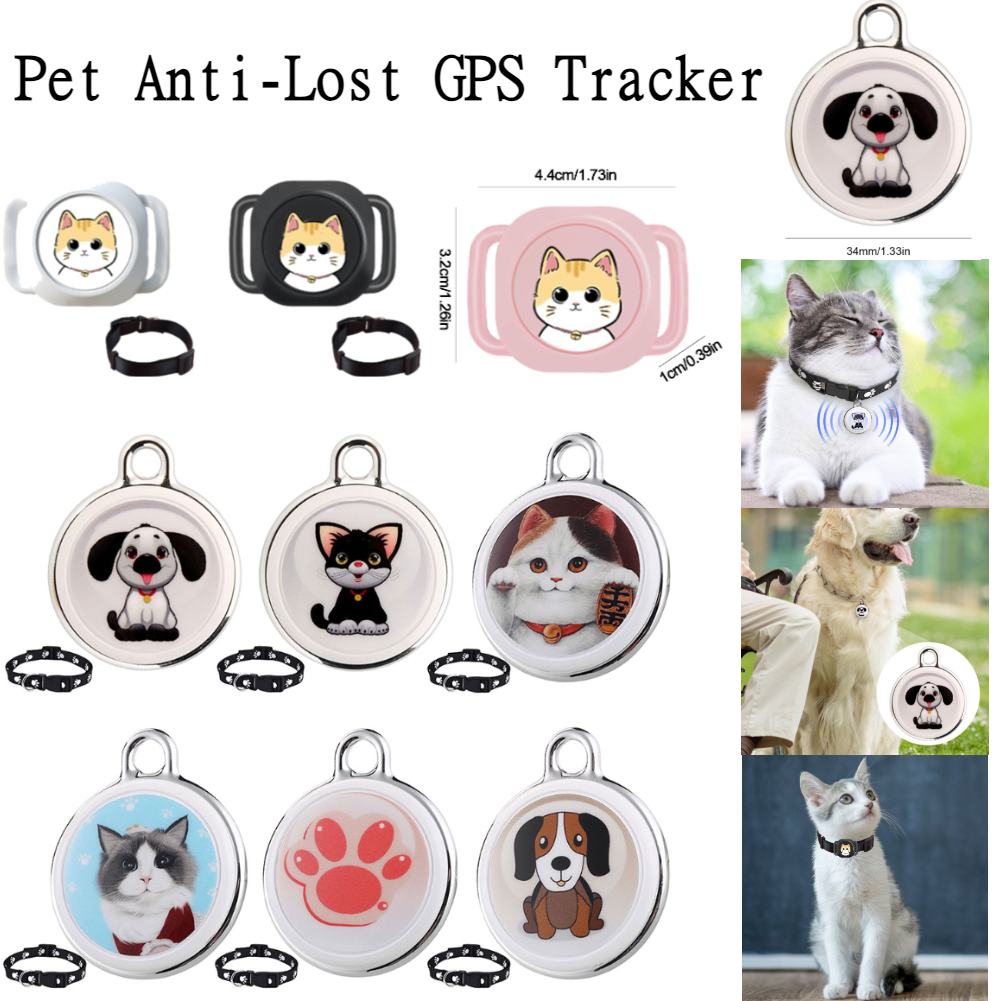 Real-time Tracking Dog Cat Collar Find Device Waterproof Smart Activity Tracker for Dogs Cats Kids Pets Keychain Wallet Luggage