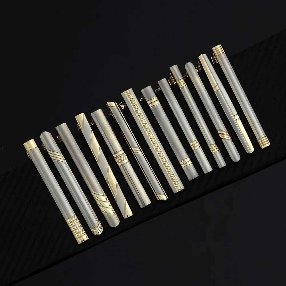 Metal Gold/Silver Plated Tie Clips For Men Personalised Necktie Bar Wedding Tie Pin Party Jewelry Accessories Man Souvenir GiftX240914