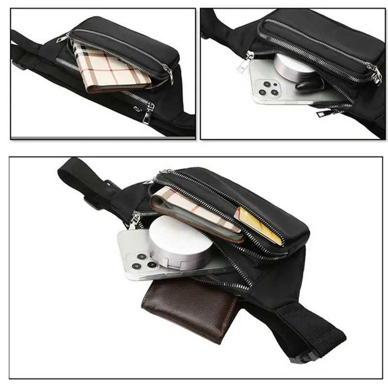 2024 Oxford cloth waist bag zipper chest bag sports travel girl abdominal pocket buttocks Bum bag fashion phone Fanny bag Z250407
