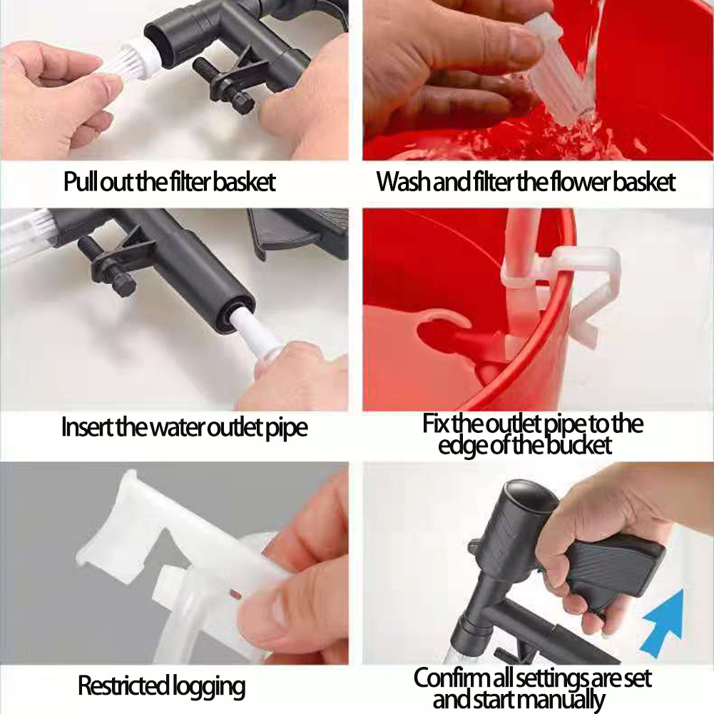 Manual Water Waste Remover Vacuum Stone Cleaner Tool Multi-functional Water Change Pump Aquarium Fish Tank Pipe Filters Tools