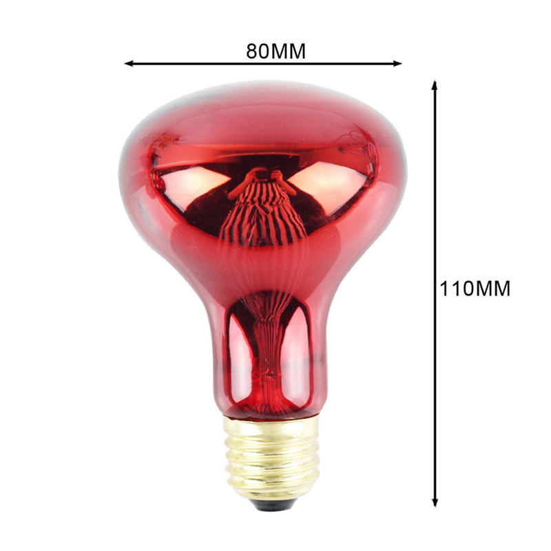 100W 4Pack Infrared Heat Lamp Bulb Red Light Heat Bulbs For Pet Lizards Bearded Dragons Chameleons Snakes Reptiles 220V