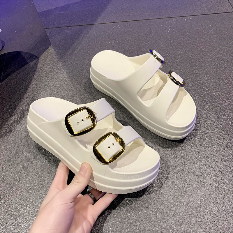 2024 Summer New Women's Shoes on The Poop Feeling Platform Slippers Women Wear The Trend of Open-toed Casual Sandals Women