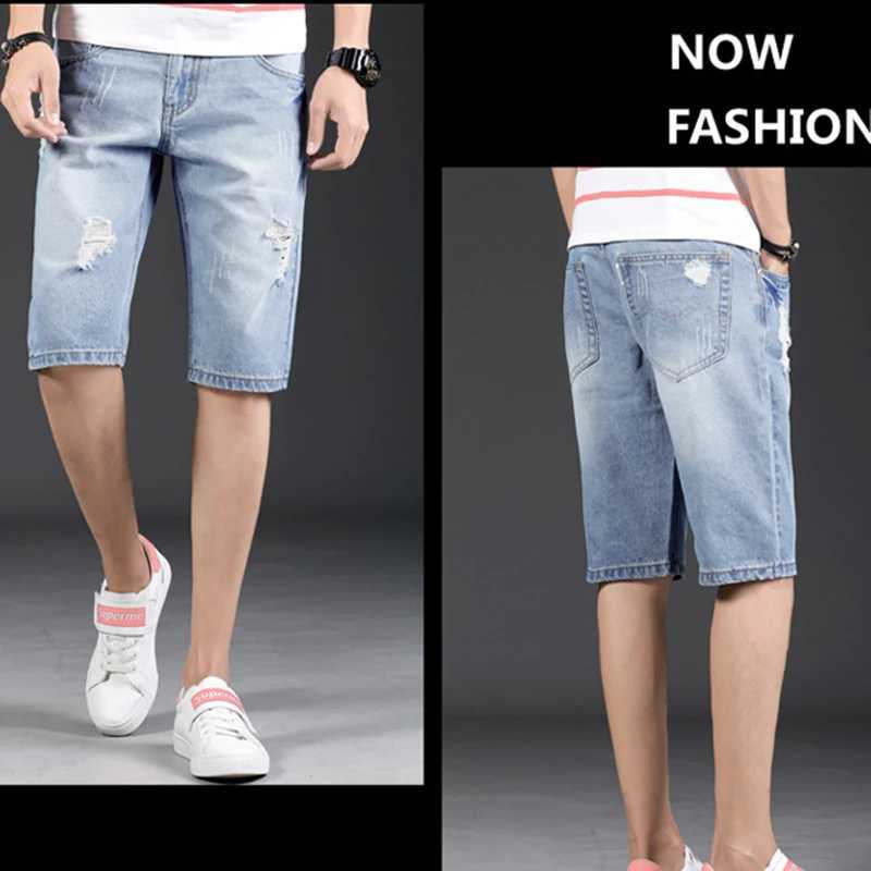 Personalized Beggar Denim Short Jeans Broken Copper Middle Pants Mens Cowboy Shorts Trendy Summer Thin Street Wear ShortsX240914