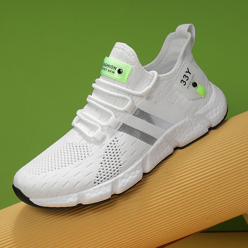 Dropshipping Sneakers Men Shoes High Quality Popcorn Sole Fly Weave Breathable Running Tennis Shoes Casual Walking Shoes Women