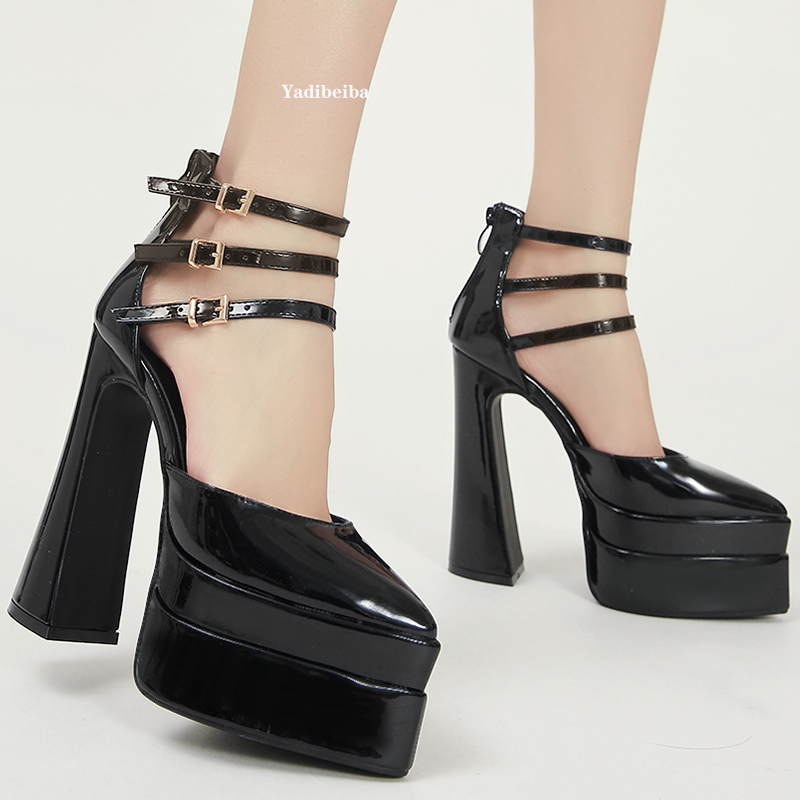 2023 Dropship Spring Summer Sandals Pointed Toe Platform Women Fashion Show Pumps Sexy Woman Wedding Shoes Big Size 42 72e4