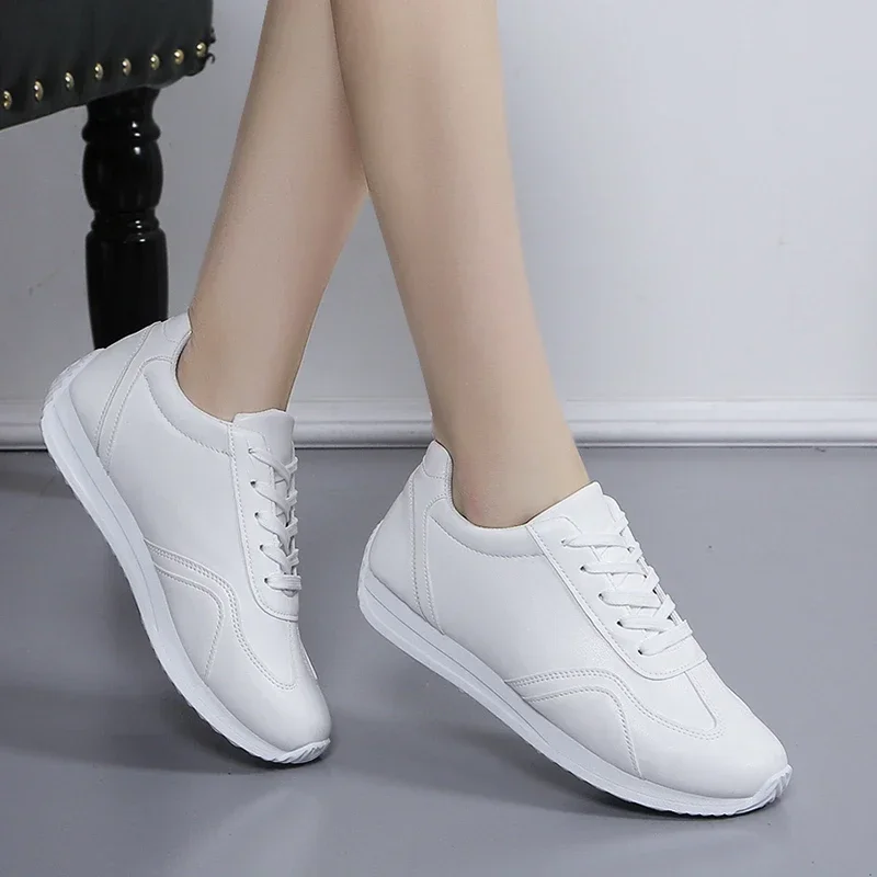 White Leather Sports Vulcanized Comfortable Spring Sneakers Casual Shoes Fashion School Tennis 9ef5