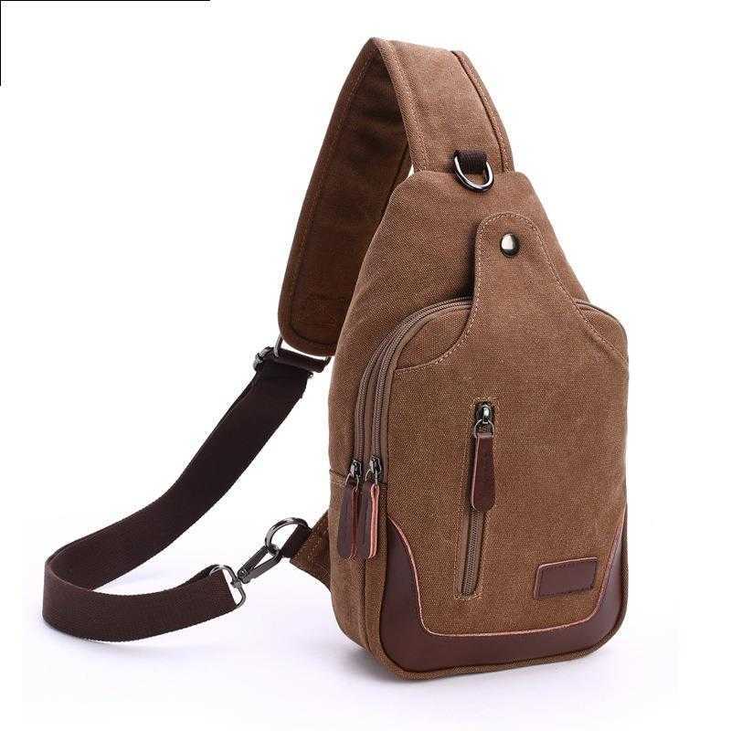 fashion men's single shoulder bag, high-quality water washing canvas bag, oblique back chest bag 240915