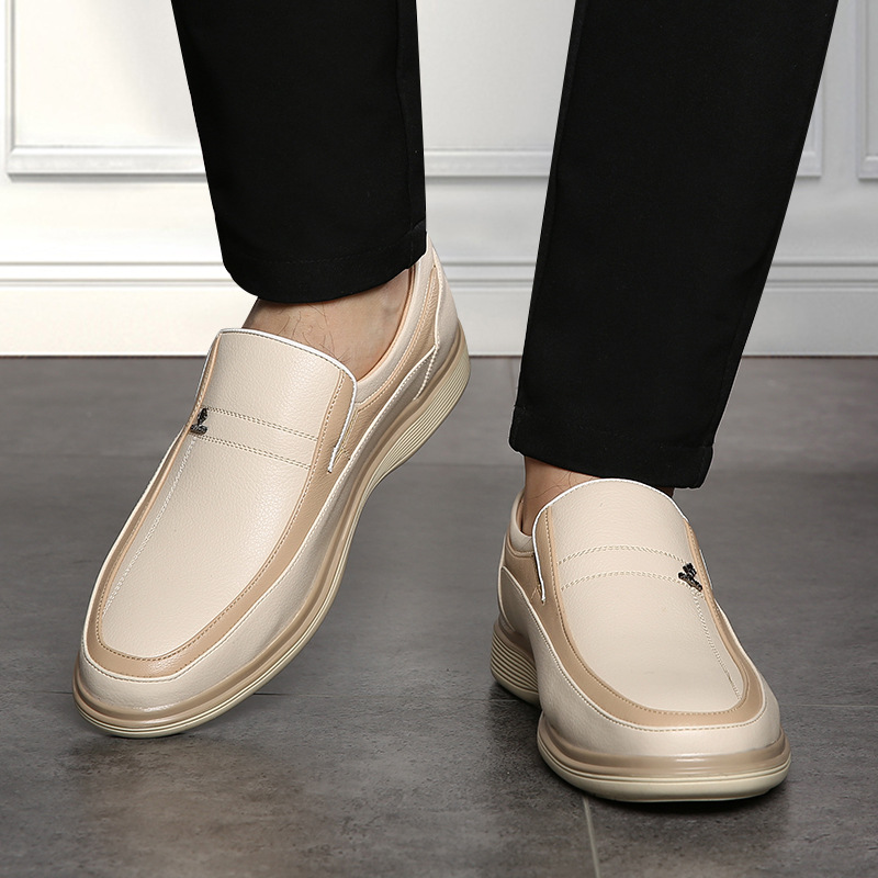 Dress Men Leather Loafers Men's Moccasins Shoes Slip-on Soft Flats Footwear Brand Business Formal Male New Driving Shoe 048e 's