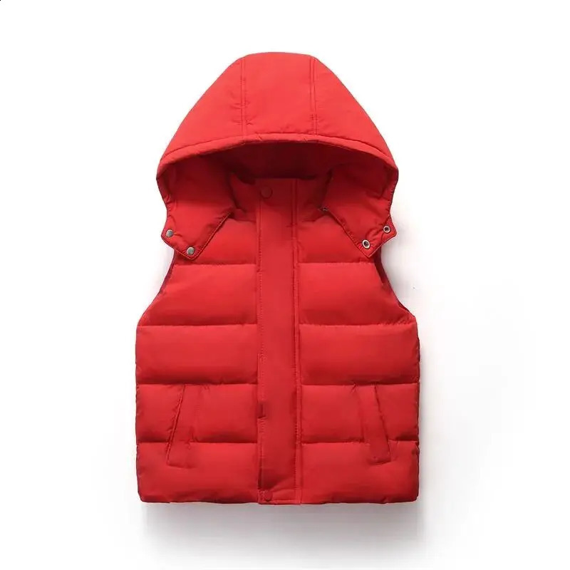 Boys Girls Winter Autumn Down Vest Coat Children Kids Boy Warm Waistcoat Outerwear Clothing Infant Jacket for3-12 years 240906