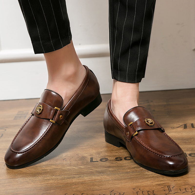 Designer Business Formal Office Casual Brand Flats Italian Dress Mens Genuine Leather Wedding Shoes for Men Loafers 38~48 dh1102140405