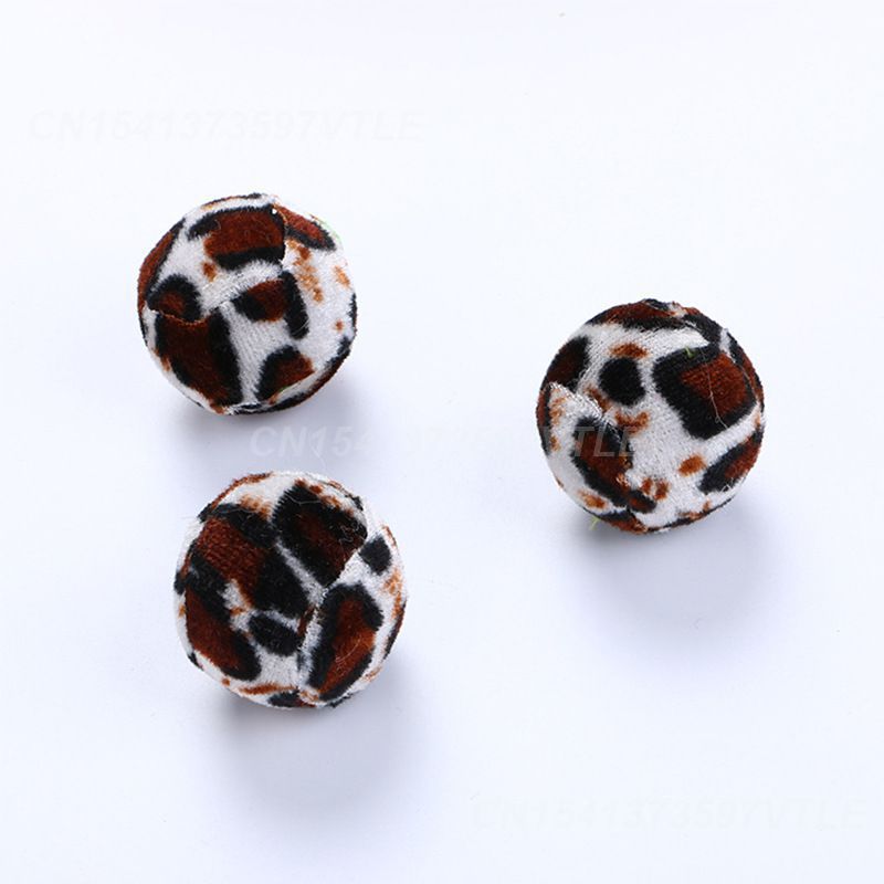 1~5PCS Cat Ball Cat Toys Interactive Plush Leopard Print Fetch Balls Training Dog Pet Funny Bell Ball Cats Kitten Kitty Pet