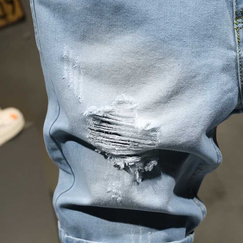 Personalized Beggar Denim Short Jeans Broken Copper Middle Pants Mens Cowboy Shorts Trendy Summer Thin Street Wear ShortsX240914