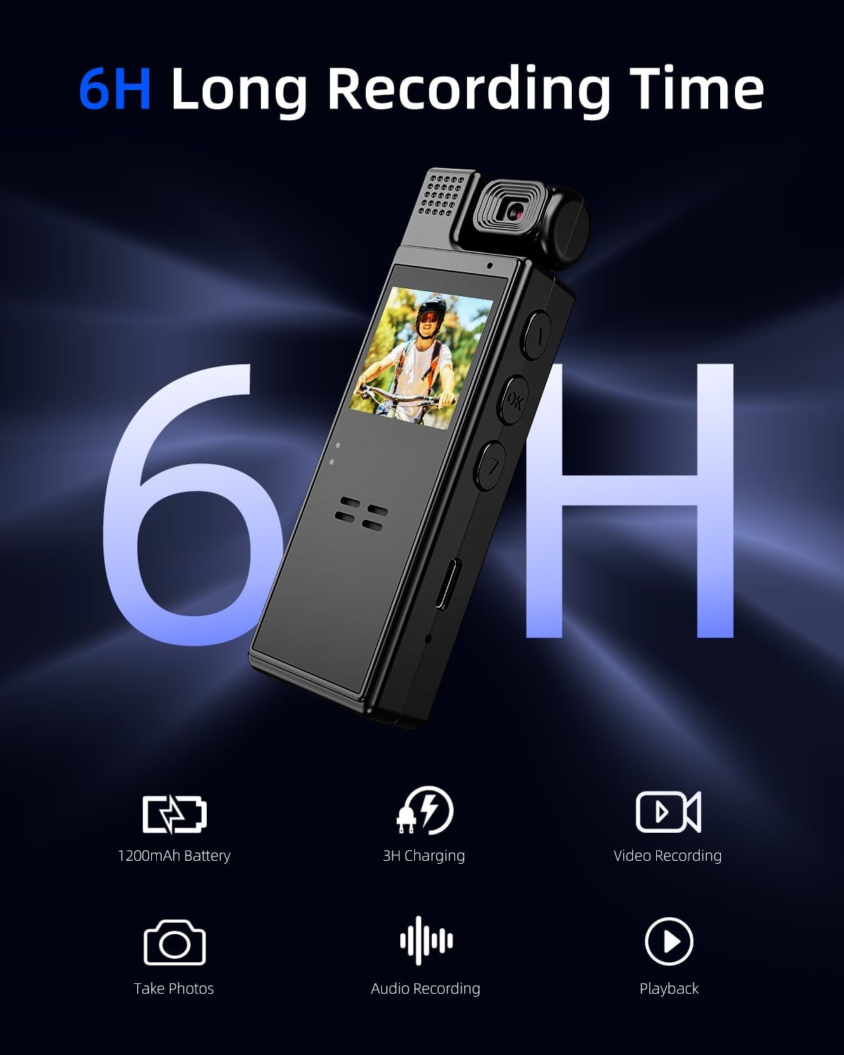 L9 1080P Mini Camera Portable Action HD Back Clip Pocket Cameras 180° Rotating Lens Night Vision Video Recording Sport DV Action Cam Travel Vlog Video