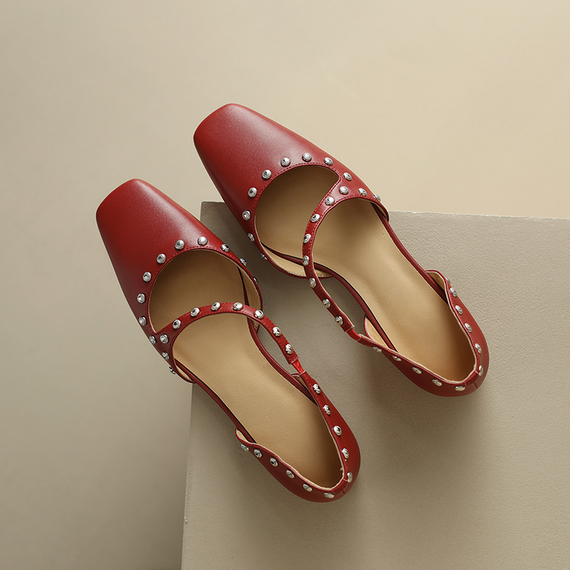 New 2024 New Spring/Autumn Pumps square Toe Chunky Heel Mary Janes Solid Shoes for Women atos de mujer 8b04