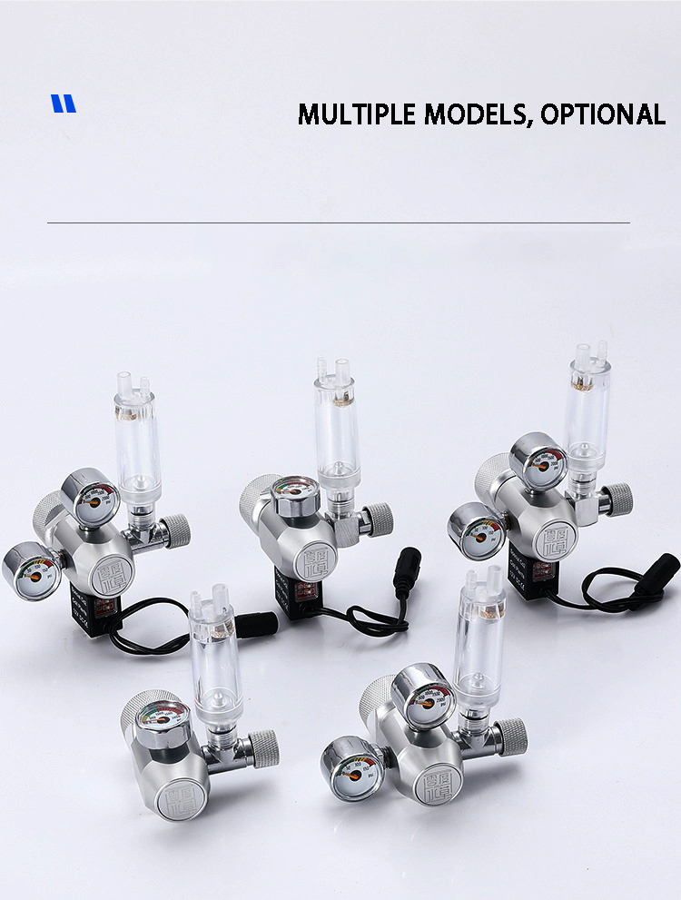 Aquarium CO2 regulator solenoid valve bubble meter plant water grass tankCO2 reaction control system pressure reducing valve
