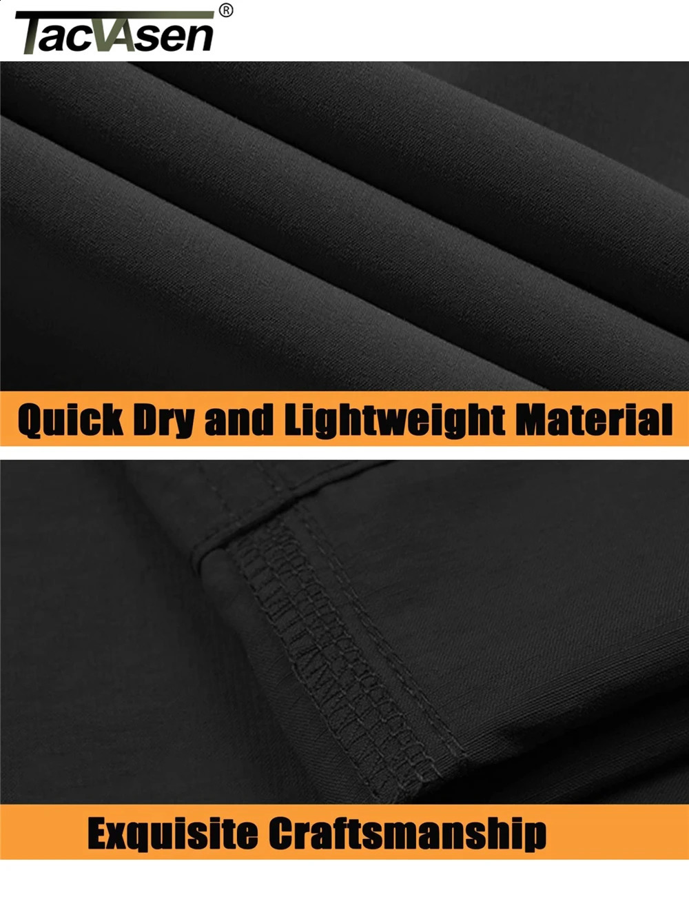 TACVASEN Zip Off Hiking Pants Convertible Shorts Mens Cargo Work Pants Lightweight Breathable Trousers Workwear Outdoor Bottoms 240911