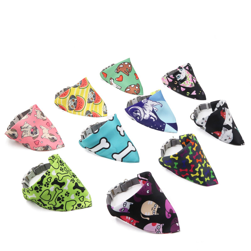 Dog Scarf Pet Saliva Towel Washable Dog Triangle Scarf Bib,Cotton Scarfs Set,Kerchief Accessories for Small To Medium Dogs Cats