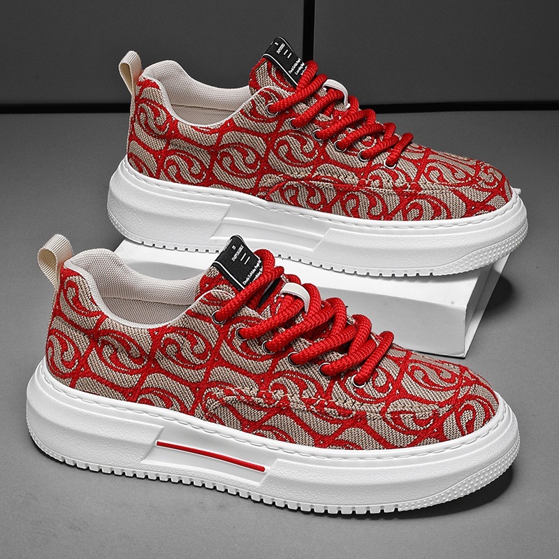 Summer 2024 New Breathable Canvas Colorful Versatile, Low Top Men's Trendy Shoes for Sports and Leisure Increase