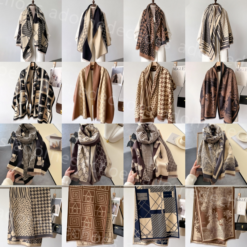 women scarf designers scarves winter luxury scarf shawl designer scarfs Classic Warm Geometric patterns Thick gifts for women 66*186cm high quality
