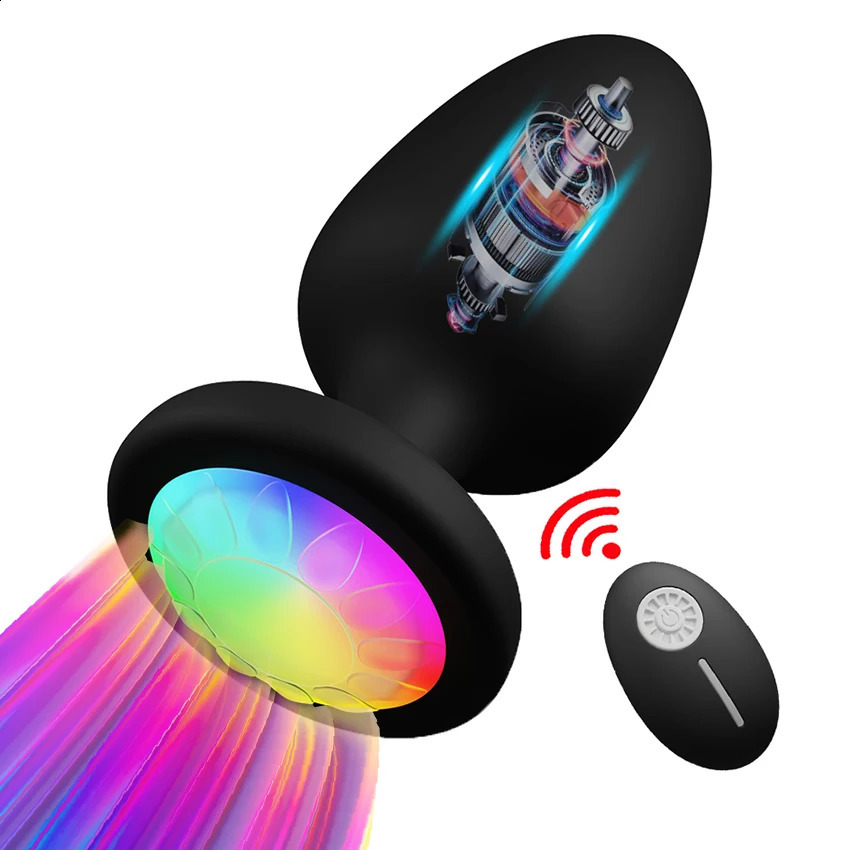 Led Anal Vibrator Plug For Women Men Wireless Remote Sex Toys Male Prostate Massage Vagina Vibrator Anus Butt Plug Adults Goods 240914