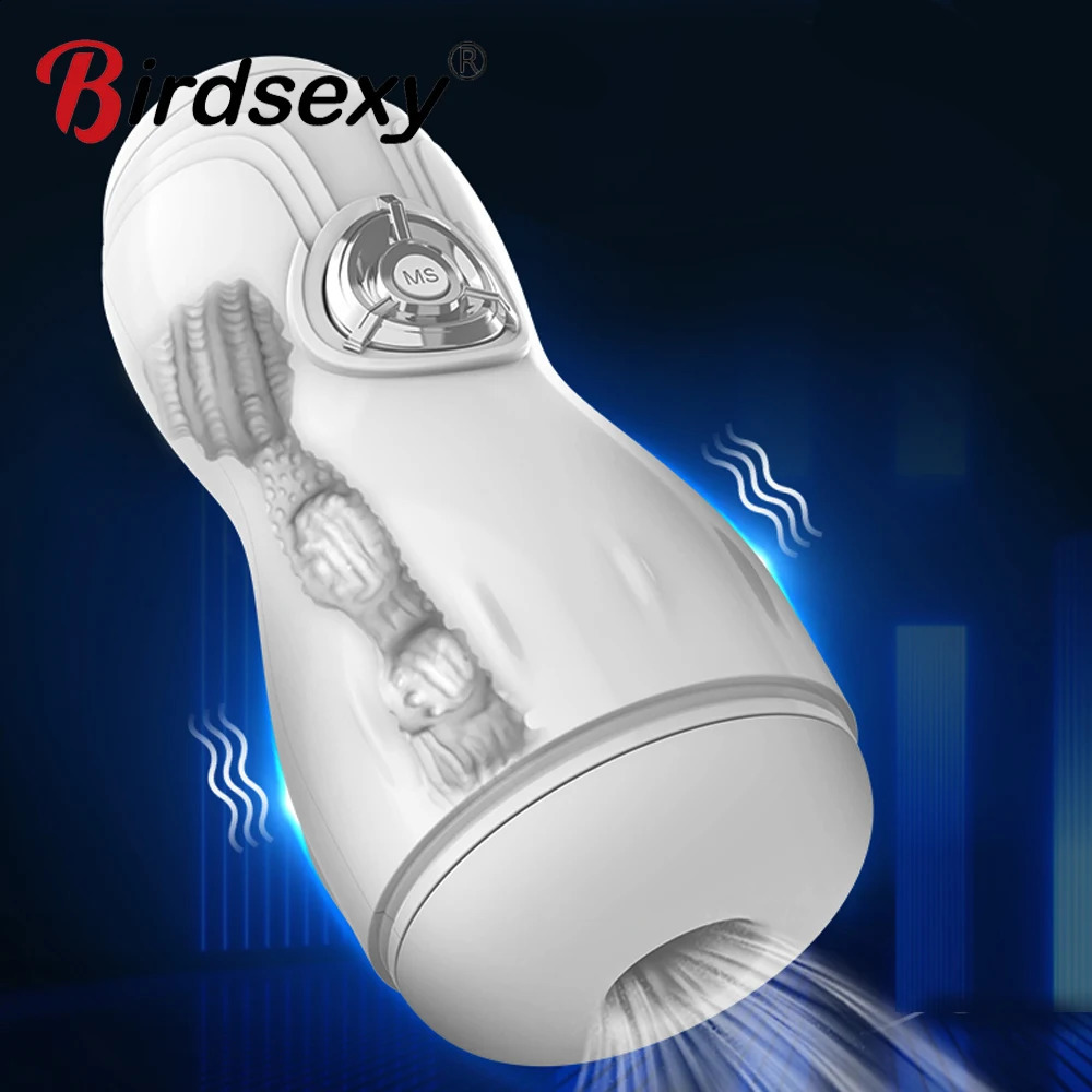 Automatic Male Masturbator Cup Vibration Blowjob Real Vagina Penis Oral Sex Machine Vacuum Toys For Man Adults 18 240711