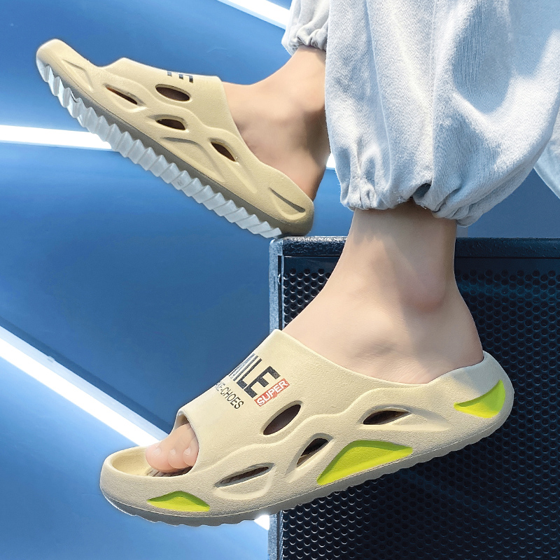 Fashion Men Women Slippers Sides Indoor Outdoor Sandals Beach Casual Shoes Soft Sole Slides Men Flip-flops Bathroom Men Slippers
