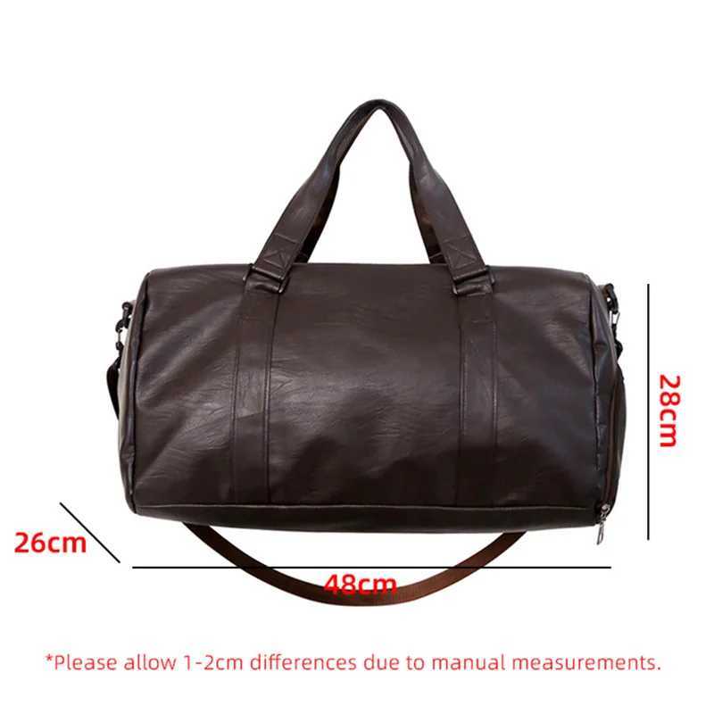 Travel Bag Fitness Gym Pu Shoulder Large Capacity Handbag Men Women Casual Crossbody Outdoor Weekend Duffle Bags Y170a 240914