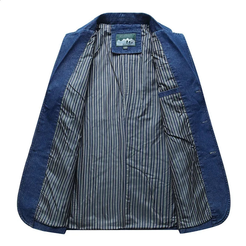 Mens denim suit casual loose oversized jacket 240913