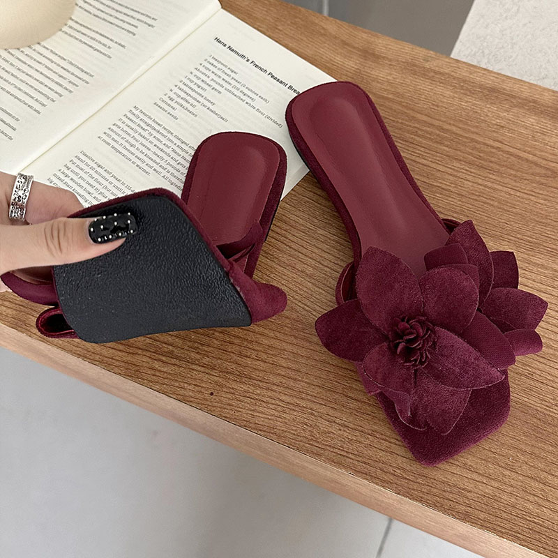 Size Big Footwear Wine Red Flats Slides For Women Summer Beach Fashion wer Female Sandals Ladies Slippers Shoes 953f c23