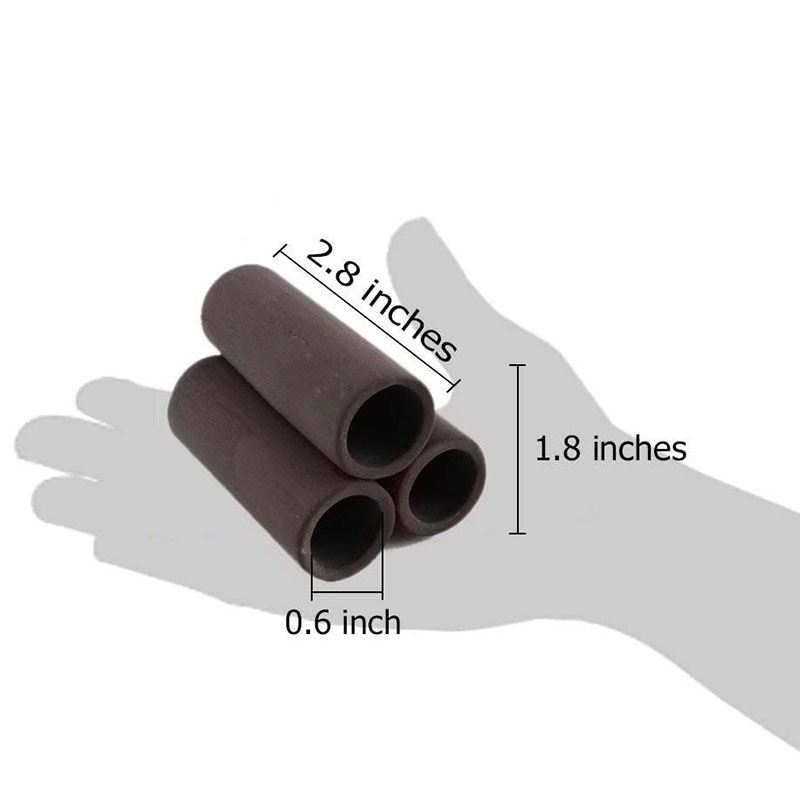 3 Pcs Brown Ceramic Shelters - Shrimp Habitat, Breeding Tube, Hiding Cave